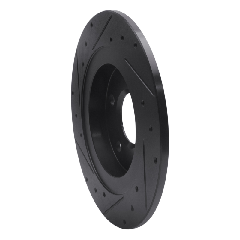 Buick Park Avenue Brake Rotor (1) - Rear Right - R1 Concepts - Drilled & Slotted - Black - `98-`05